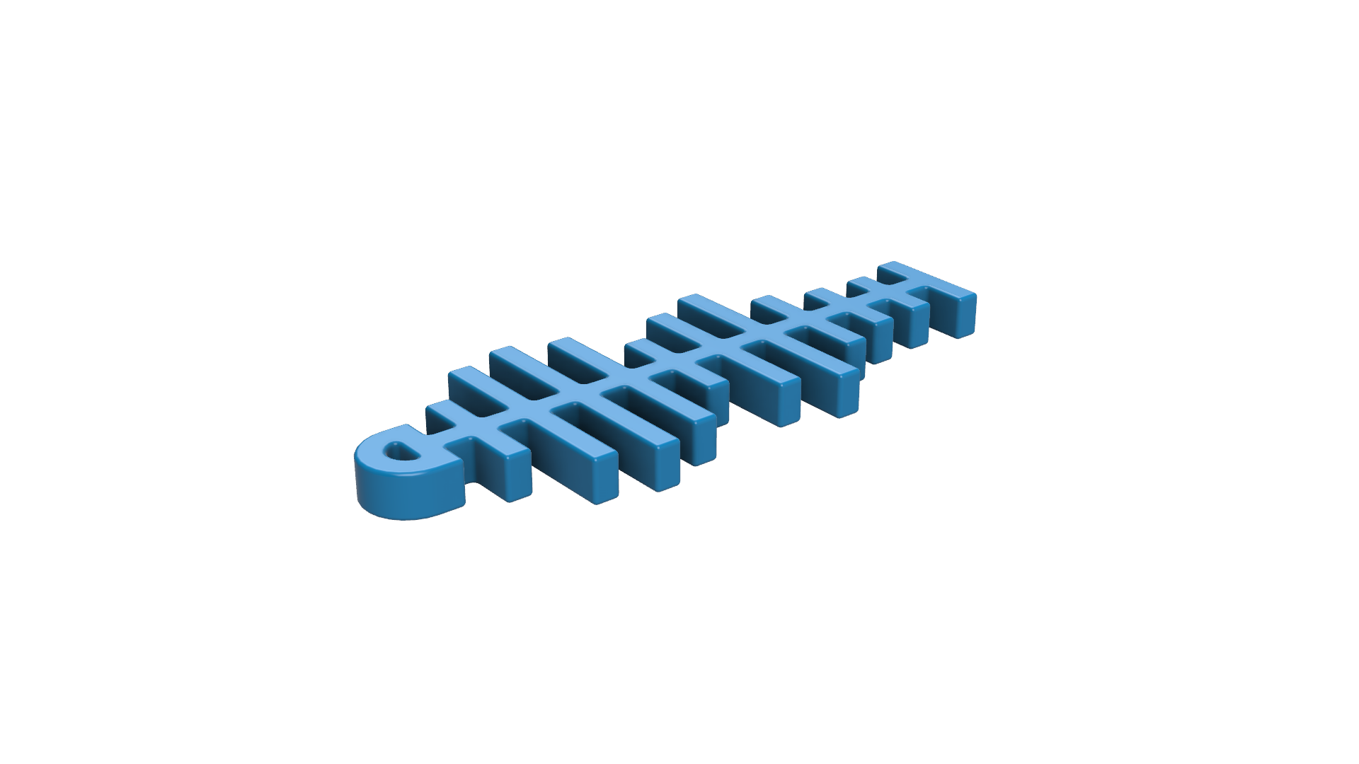 Porta-Chaves Wave, em Bioplástico Azul.